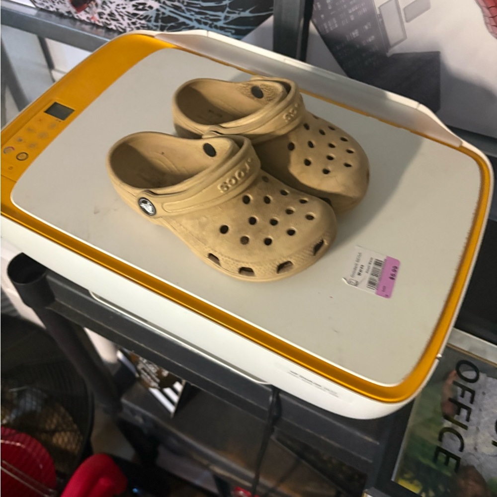 CROCS Kids Tan Clogs